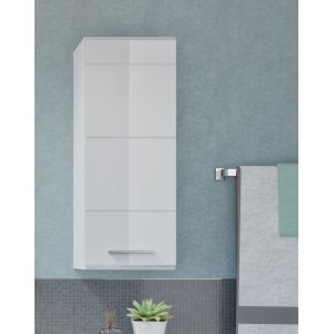 Meuble de rangement salle de bain – Blanc laqué – VICCO