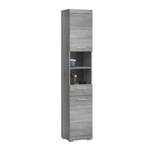 Colonne de salle de bain 2 portes 1 tiroir + 2 niches – AVENSIO