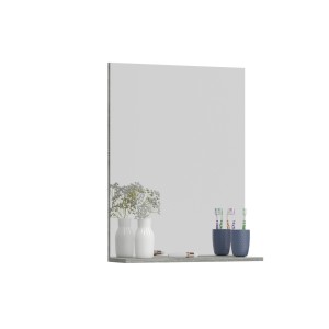 Miroir de salle de bain AVENSIO – Gris laqué avec miroir – Design moderne