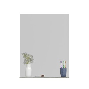 Miroir de salle de bain AVENSIO – Gris laqué avec miroir – Design moderne