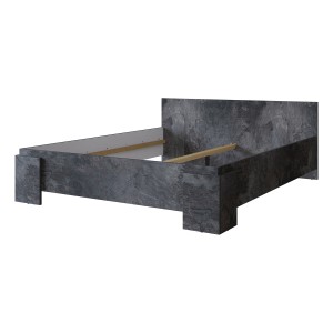 Lit BOMBAY – 160x200 cm – Effet ardoise – Design moderne