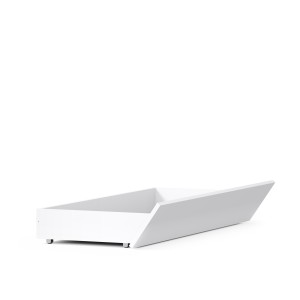 Pack lit FLORENCE – 180x200 cm – Avec sommier + 2 tiroirs – Chevets intégrés – Blanc et chêne