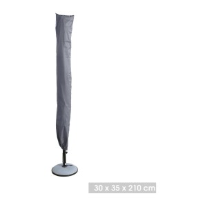 L’indispensable été : Parasol inclinable rouge + housse anti-UV + pieds en ciment 25Kg