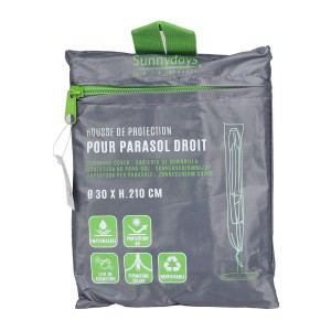 L’indispensable été : Parasol inclinable rouge + housse anti-UV + pieds en ciment 25Kg