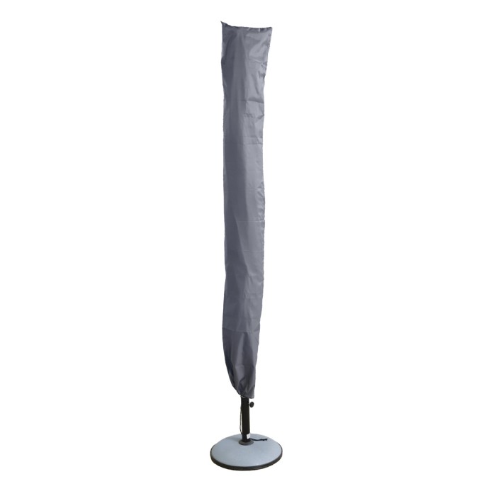 L’indispensable été : Parasol inclinable vert pomme + housse anti-UV + pieds en ciment 25Kg