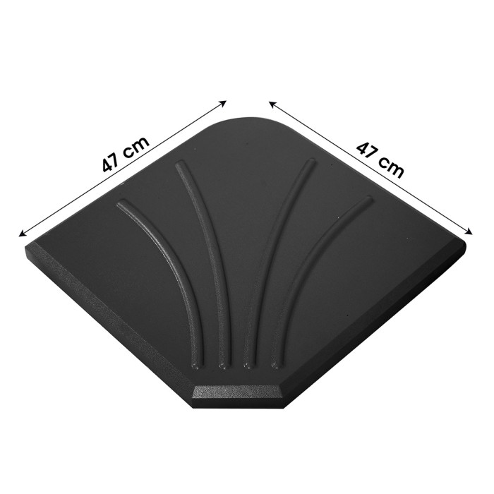 Pack parasol déporté beige + dalle béton – Élégance, ombre XXL et stabilité assurée