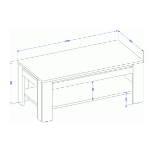 Pack Salon Loft MEUNIER – Meuble TV, buffet & table basse en Chêne Samdal & Noir Mat