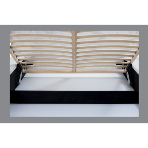 Lit coffre ORLANE – Blanc Nuage polaire – 140x200 cm – Sommier relevable – Design haut de gamme 