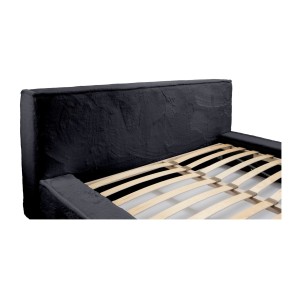 Lit coffre ORLANE – Blanc Brume de soie polaire – 140x200 cm – Sommier relevable – Design haut de gamme 