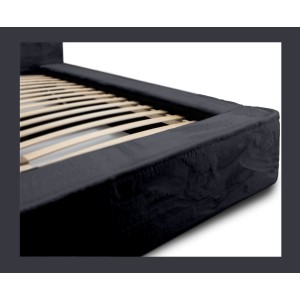 Lit coffre ORLANE – Blanc Brume de soie polaire – 140x200 cm – Sommier relevable – Design haut de gamme 