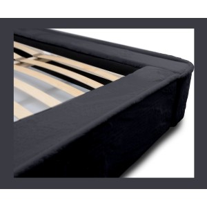 Lit coffre ORLANE – Blanc Brume de soie polaire – 140x200 cm – Sommier relevable – Design haut de gamme 