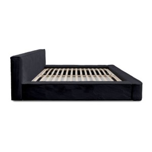 Lit coffre ORLANE – Blanc Brume de soie polaire – 160x200 cm – Sommier relevable – Design haut de gamme 