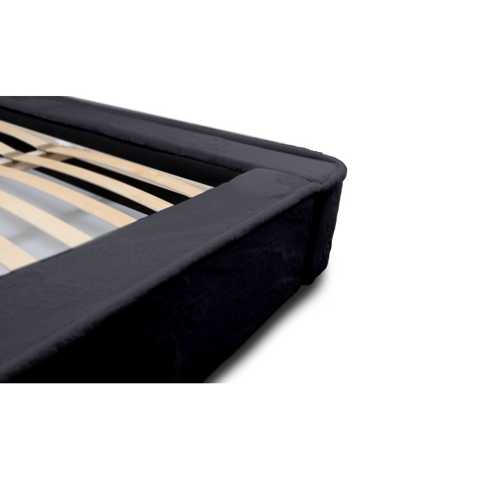 Lit coffre ORLANE – Blanc Brume de soie polaire – 160x200 cm – Sommier relevable – Design haut de gamme 