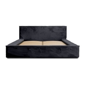 Lit coffre ORLANE – Blanc Brume de soie polaire – 180x200 cm – Sommier relevable – Design haut de gamme 