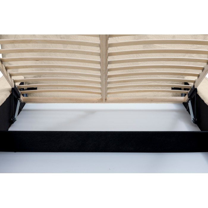 Lit coffre ORLANE – Beige Velours de dune – 180x200 cm – Sommier relevable – Design haut de gamme 