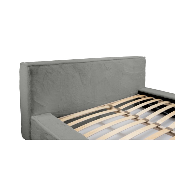 Lit coffre ORLANE – Gris Charbon minéral polaire – 140x200 cm – Sommier relevable – Design haut de gamme 