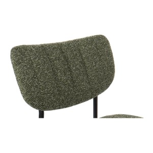 Lot de 2 chaises NORAYA – Tissu vert – Design compact – Pieds métal – Élégance naturelle et moderne 