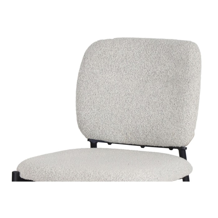 Lot de 2 chaises LYVORA – Tissu beige – Pieds métal – Confort épuré – Design compact et élégant 