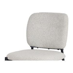 Lot de 2 chaises LYVORA – Tissu beige – Pieds métal – Confort épuré – Design compact et élégant 