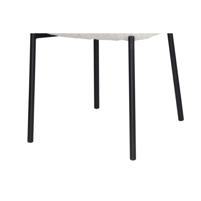 Lot de 2 chaises LYVORA – Tissu beige – Pieds métal – Confort épuré – Design compact et élégant 