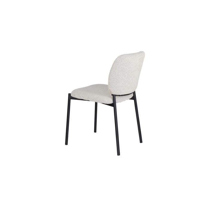 Lot de 2 chaises LYVORA – Tissu beige – Pieds métal – Confort épuré – Design compact et élégant 