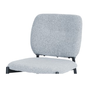 Lot de 2 chaises LYVORA – Tissu gris clair – Pieds métal – Design moderne – Format compact et élégant 