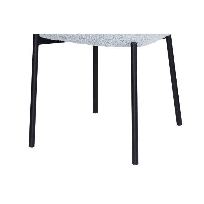 Lot de 2 chaises LYVORA – Tissu gris clair – Pieds métal – Design moderne – Format compact et élégant 