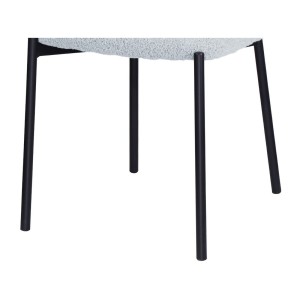 Lot de 2 chaises LYVORA – Tissu gris clair – Pieds métal – Design moderne – Format compact et élégant 