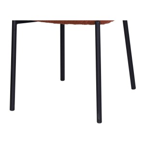 Lot de 2 chaises LYVORA – Tissu rouille – Pieds métal – Design compact – Touche chaleureuse et tendance 