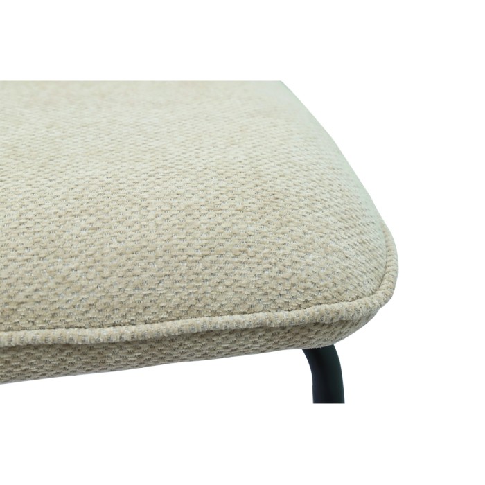 Lot de 2 chaises LIVARA – Tissu écru – Pieds métal – Design contemporain – Élégance lumineuse 