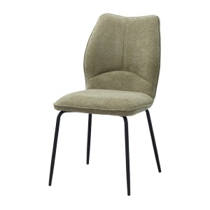 Lot de 2 chaises LIVARA – Tissu sable – Pieds métal – Design épuré – Élégance naturelle et moderne 