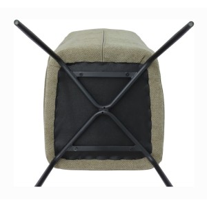 Lot de 2 chaises LIVARA – Tissu sable – Pieds métal – Design épuré – Élégance naturelle et moderne 