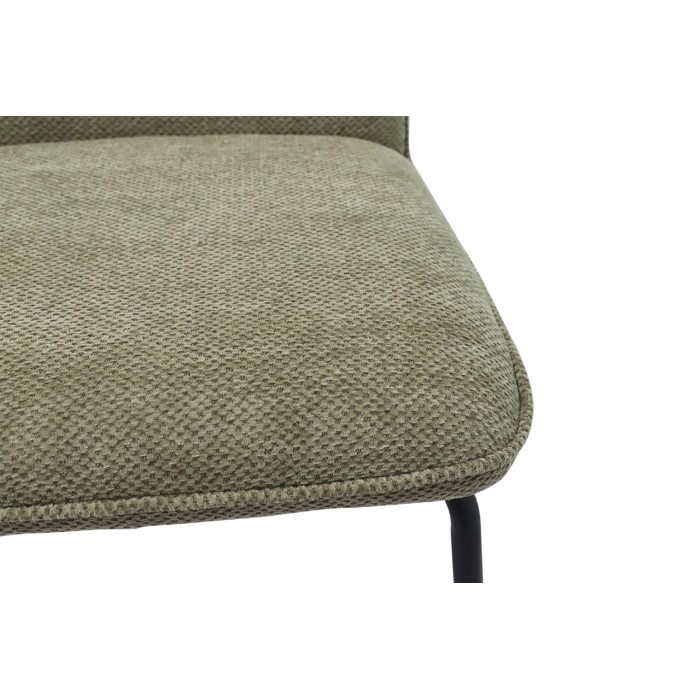 Lot de 2 chaises LIVARA – Tissu sable – Pieds métal – Design épuré – Élégance naturelle et moderne 