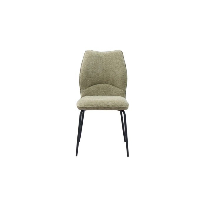 Lot de 2 chaises LIVARA – Tissu sable – Pieds métal – Design épuré – Élégance naturelle et moderne 