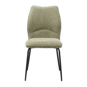 Lot de 2 chaises LIVARA – Tissu sable – Pieds métal – Design épuré – Élégance naturelle et moderne 