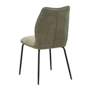 Lot de 2 chaises LIVARA – Tissu sable – Pieds métal – Design épuré – Élégance naturelle et moderne 