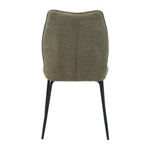 Lot de 2 chaises LIVARA – Tissu sable – Pieds métal – Design épuré – Élégance naturelle et moderne 