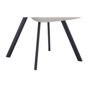 Lot de 2 chaises VELMIA – Tissu beige – Pieds métal – Design élégant – Assise confortable et moderne 