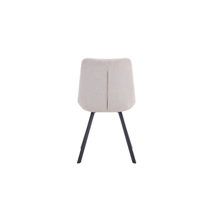 Lot de 2 chaises VELMIA – Tissu beige – Pieds métal – Design élégant – Assise confortable et moderne 