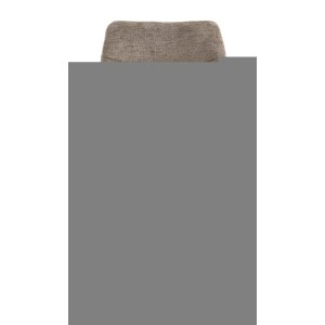 Lot de 2 chaises YUMENA – Tissu taupe – Pieds métal – Design compact – Élégance intemporelle et confortable 