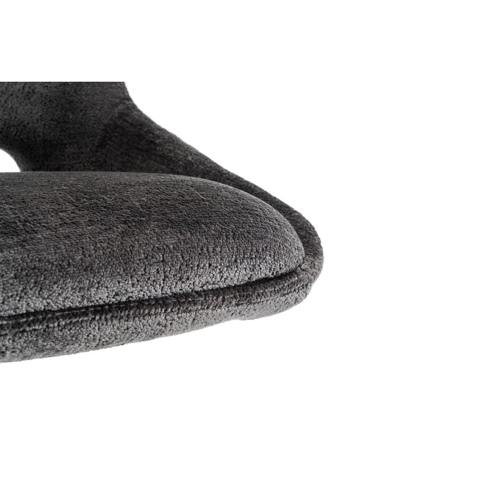 Lot de 2 chaises YUMENA – Tissu gris – Pieds métal – Design compact – Élégance sobre et contemporaine 