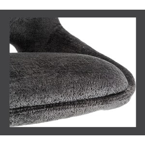 Lot de 2 chaises YUMENA – Tissu gris – Pieds métal – Design compact – Élégance sobre et contemporaine 