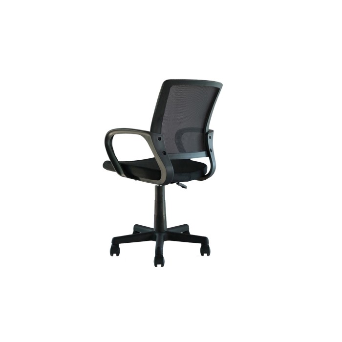 Chaise de bureau ZARNOX – Tissu noir – Accoudoirs – Pivotante – Pieds métal – Design moderne et fonctionnel 