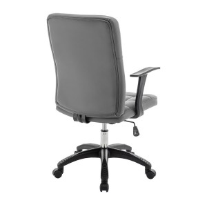 Chaise de bureau KARDEN – Tissu gris – Accoudoirs – Pivotante – Pieds métal – Design ergonomique et contemporain 