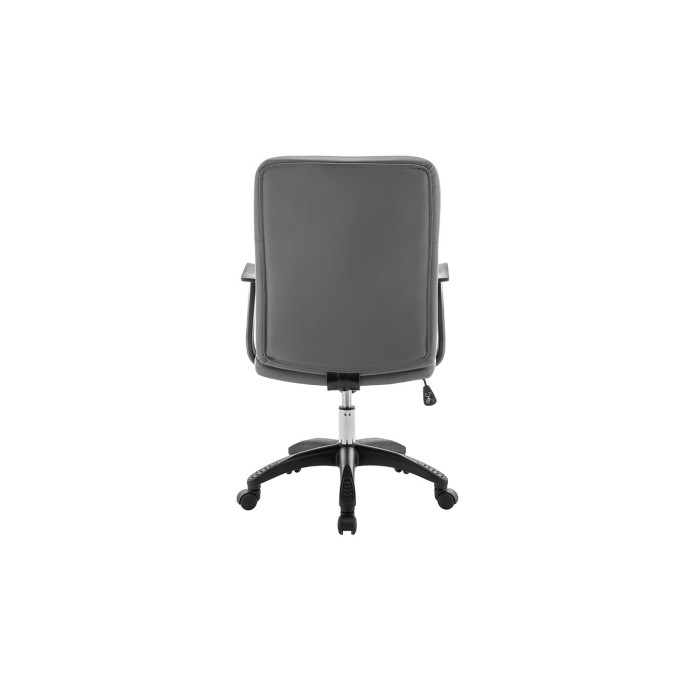 Chaise de bureau KARDEN – Tissu gris – Accoudoirs – Pivotante – Pieds métal – Design ergonomique et contemporain 