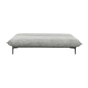Canapé-lit VELARIS – Tissu velours gris foncé – Structure bois – Matelas intégré – Élégant et compact