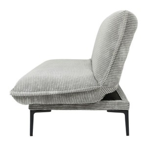 Canapé-lit VELARIS – Tissu velours gris foncé – Structure bois – Matelas intégré – Élégant et compact