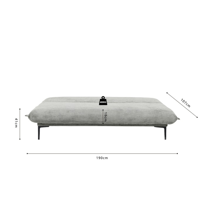 Canapé-lit VELARIS – Tissu velours gris foncé – Structure bois – Matelas intégré – Élégant et compact