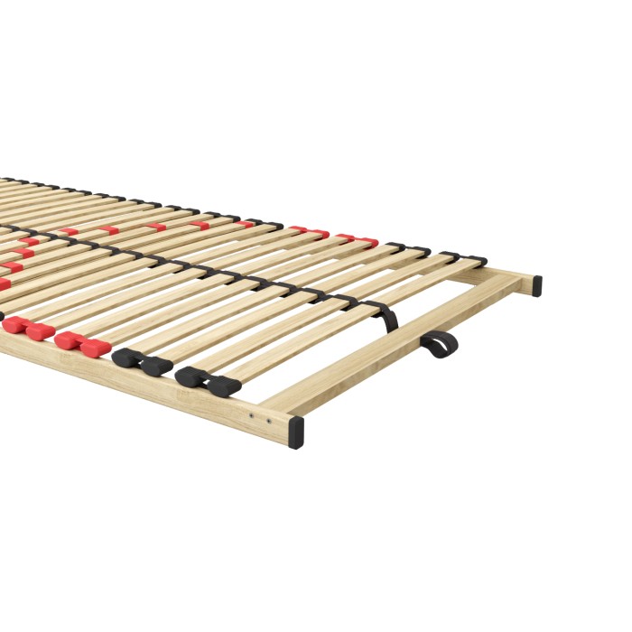 Sommier ZITTARO – 28 lattes – 90x190 cm – Finition chêne et noir – Confort durable et format pratique