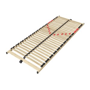 Sommier ZITTARO – 28 lattes – 80x200 cm – Finition chêne et noir – Confort renforcé et design élégant